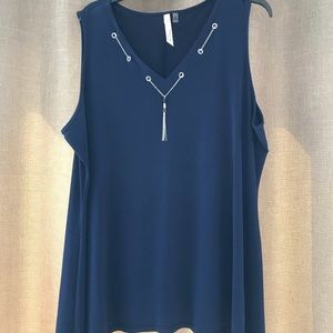 NWOT Dark blue top